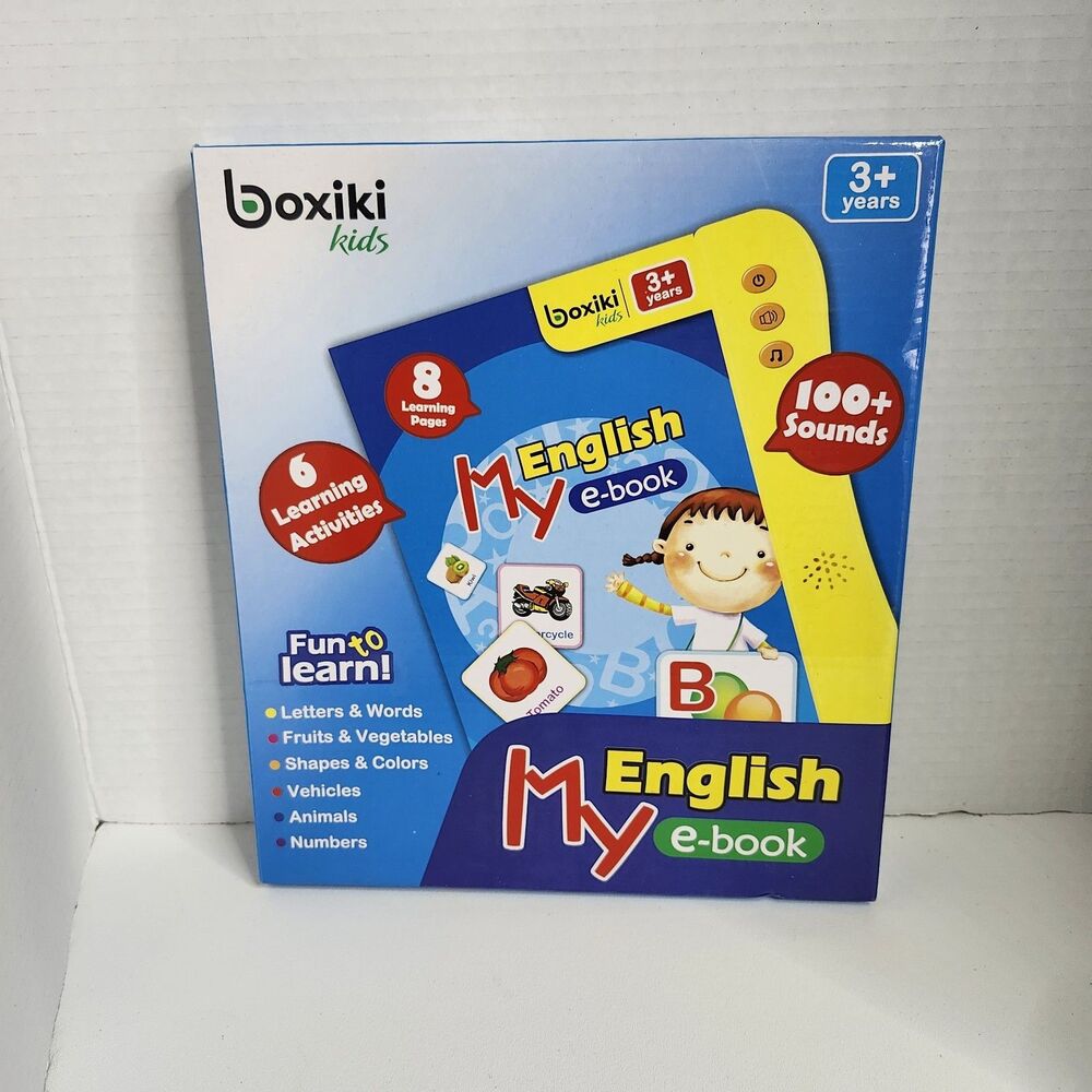 Boxiki Kids My English E-Book Interactive - Numbers, Letters, Shapes, Colors,